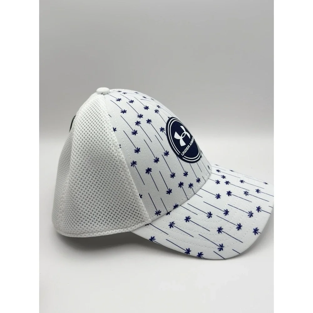 Under Armour Golf Iso Chill Graphic Print Fitted Golf Cap Palm Trees Small